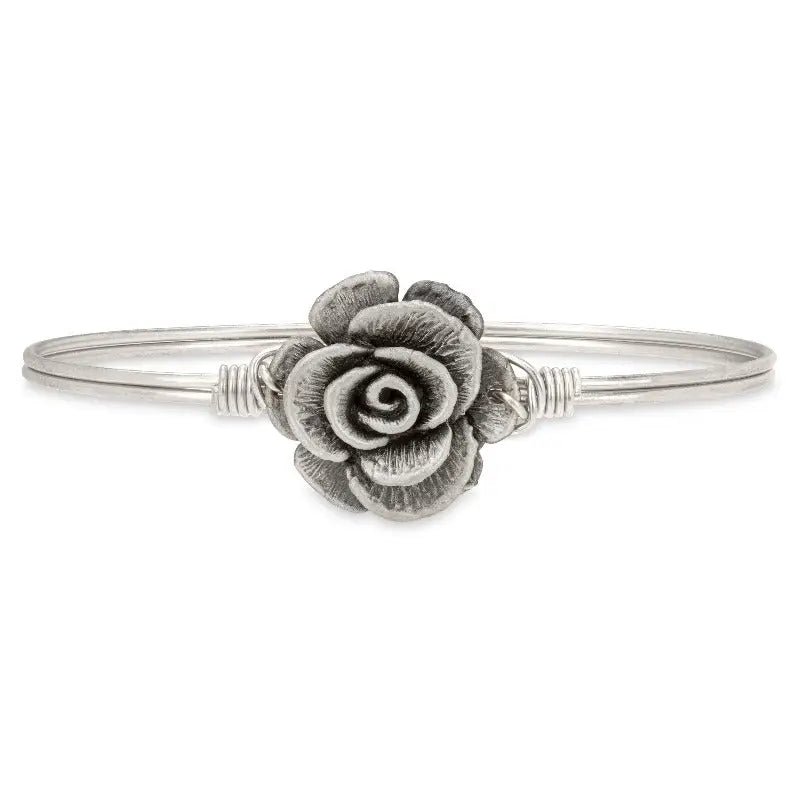Luca + Danni Rose hook bangle bracelet - Silver plated band