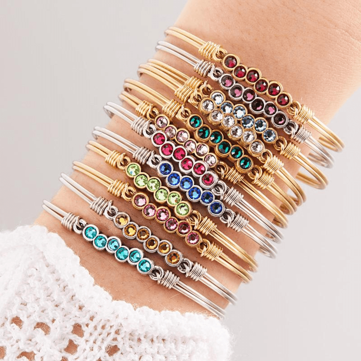 Luca + Danni October Starlight Birthstone Bangle - Silver Parrot, Inc.