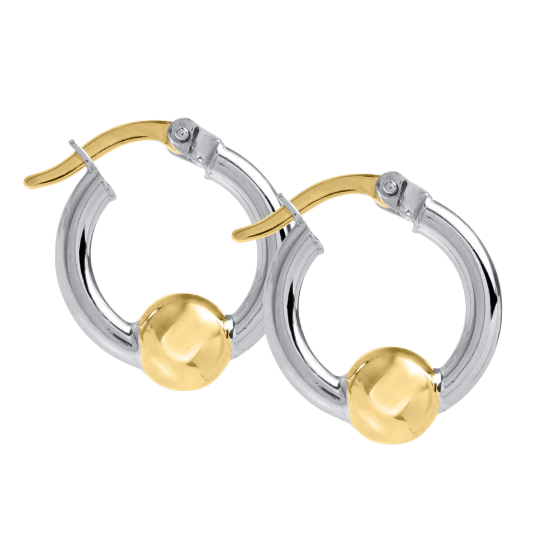 Cape Cod Single Gold Ball Small Hoop - Silver Parrot, Inc.