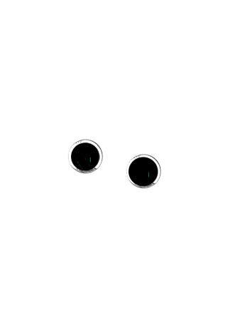 sterling silver post earring with black onyx