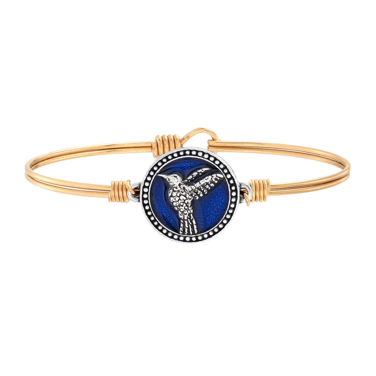 Luca + Danni Hummingbird Bangle (available in blue and purple) - Silver Parrot, Inc.