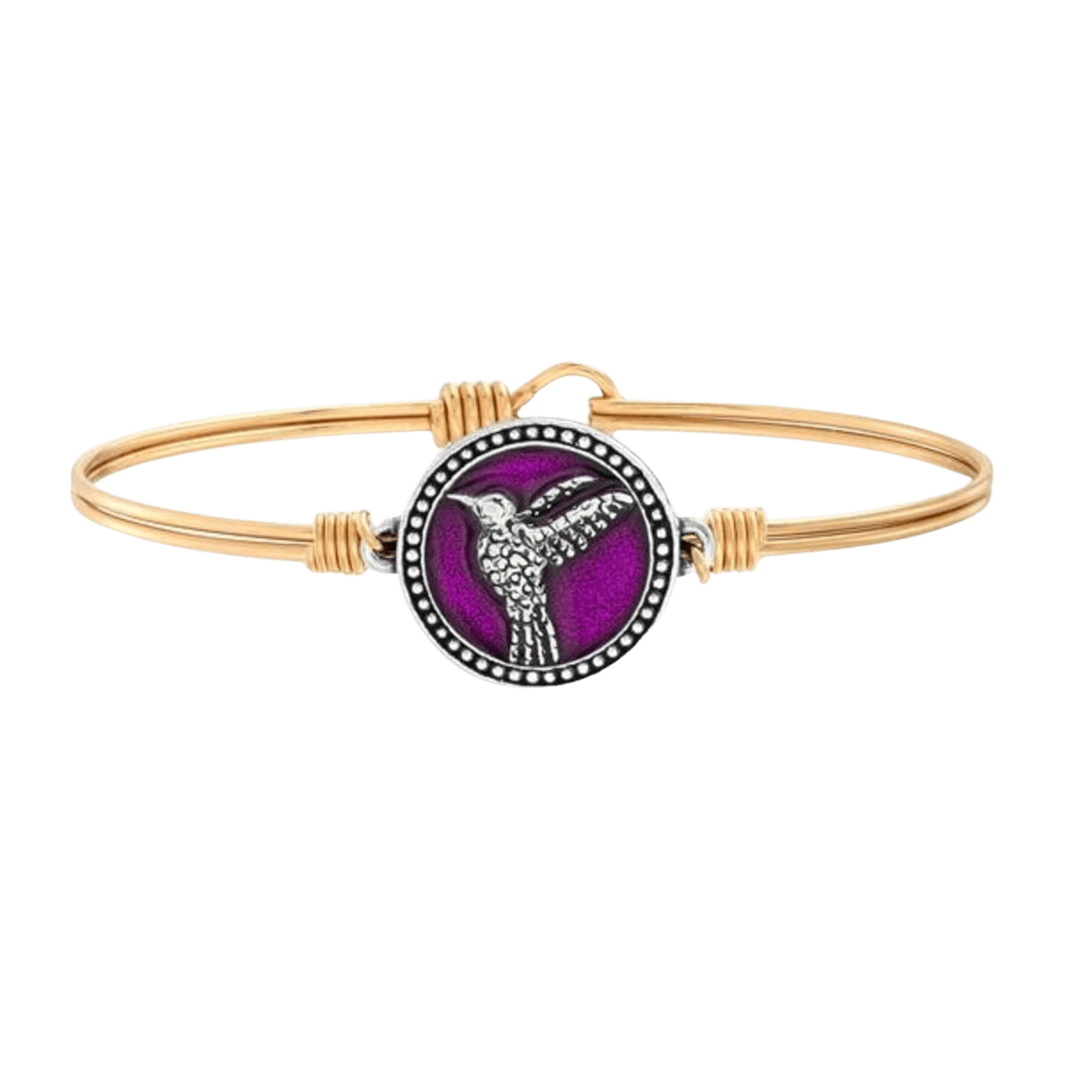 Luca + Danni Hummingbird Bangle (available in blue and purple) - Silver Parrot, Inc.