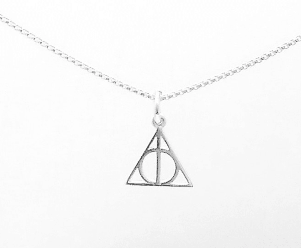 Deathly hallows 2025 necklace white gold