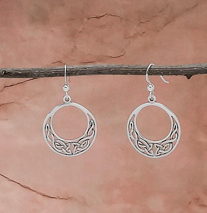 Celtic Sterling Silver Cutout Earrings - Silver Parrot, Inc.