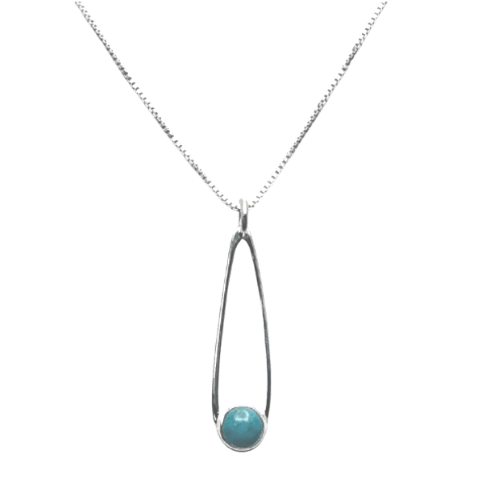 boma Teardrop Cutout Stone Pendant - Silver Parrot, Inc.