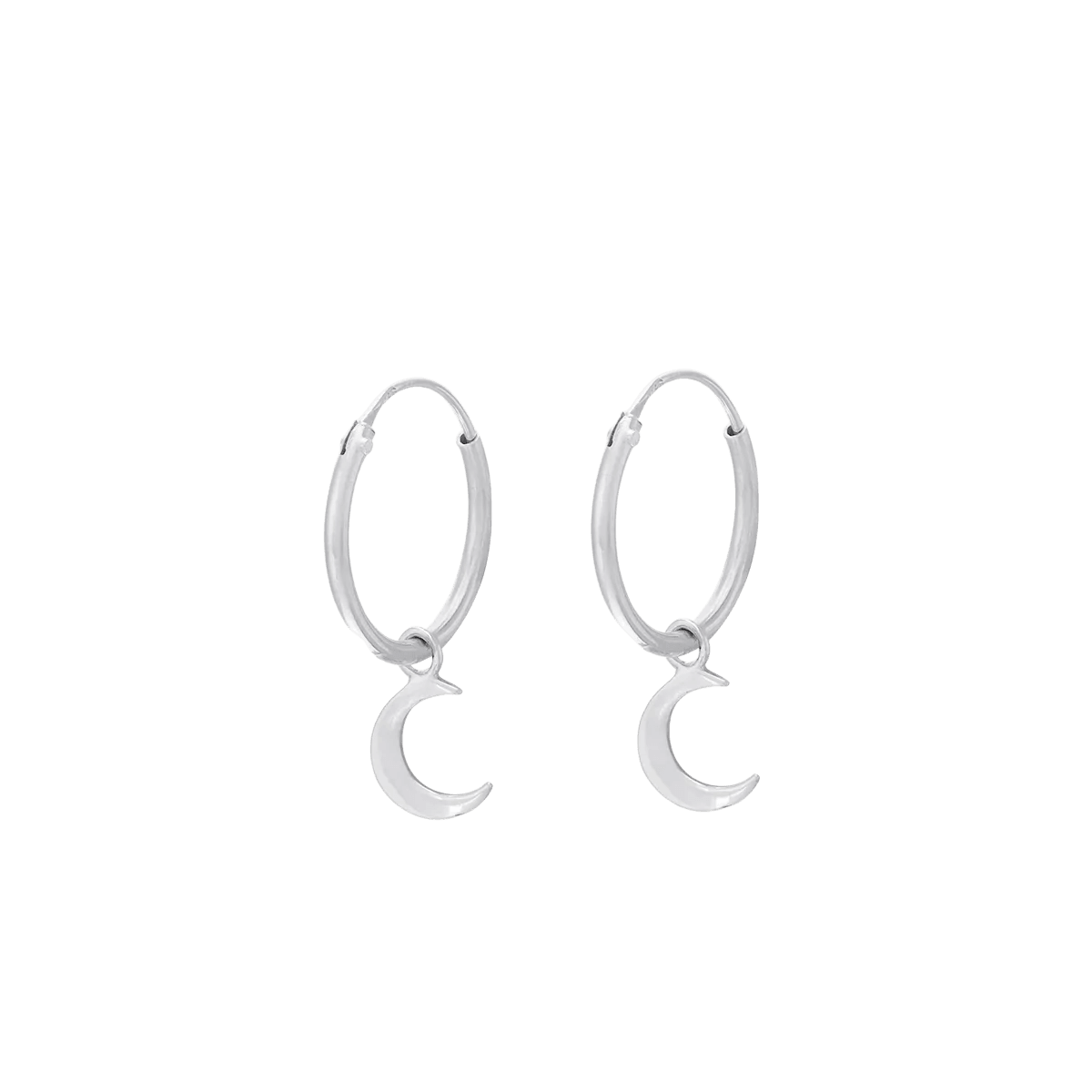 boma Moon Endless Hoop Dangles - Silver Parrot, Inc.