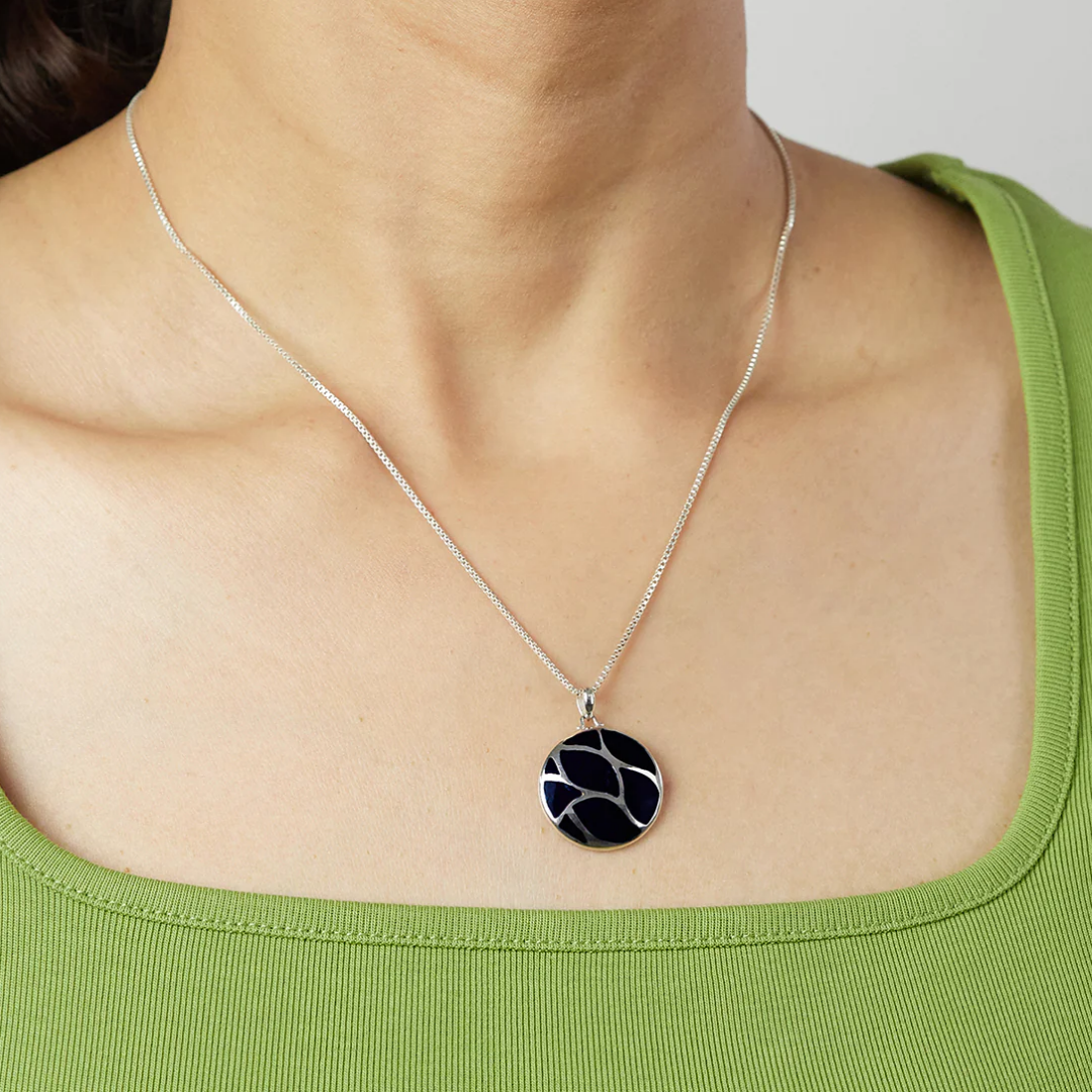 boma Sterling Silver Onyx Inlaid Pendant