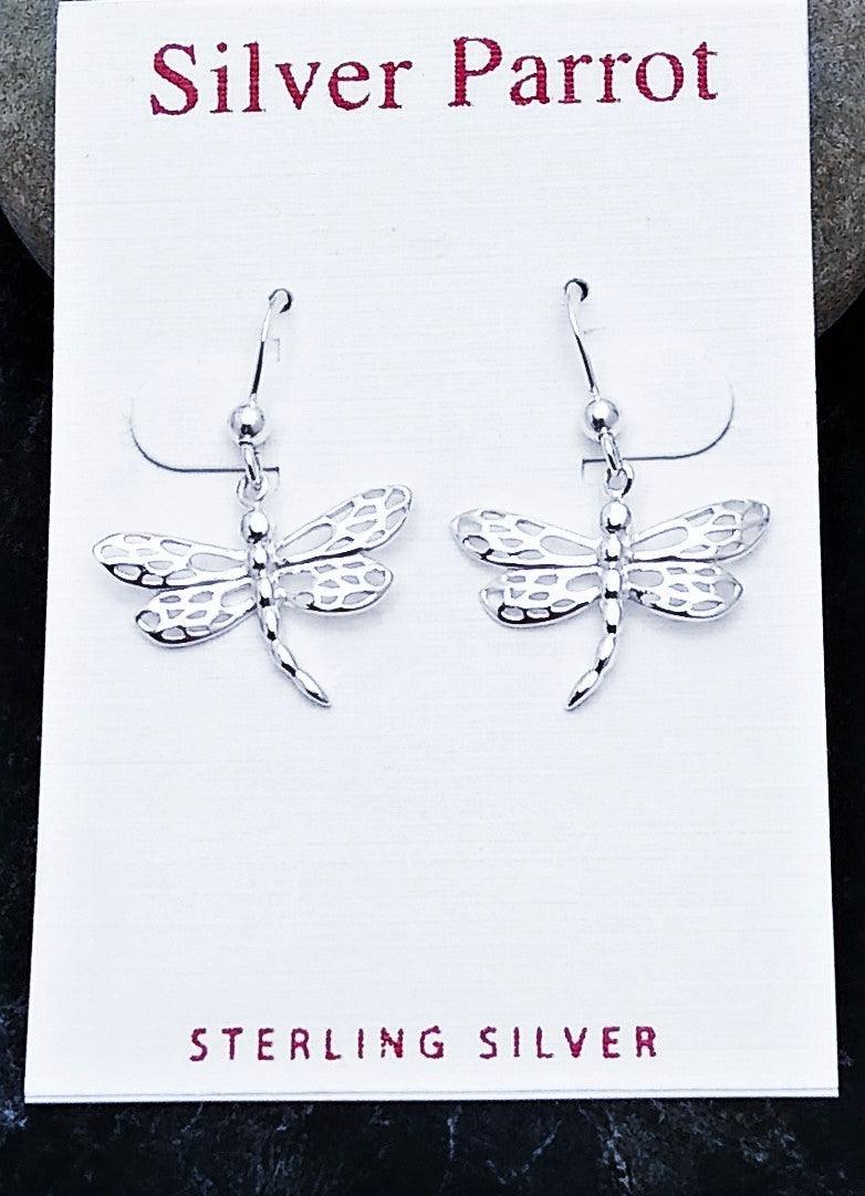Sterling Silver Dragonfly Earrings - Silver Parrot, Inc.