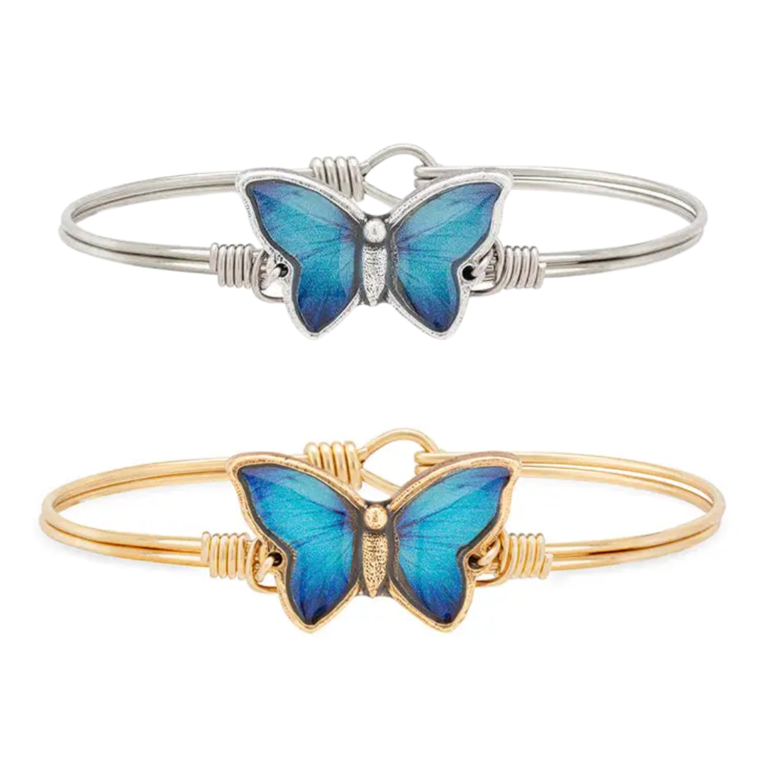 Luca + Danni Blue Morpho Butterfly Bangle