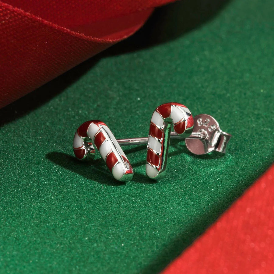 Boma Candy Cane Studs