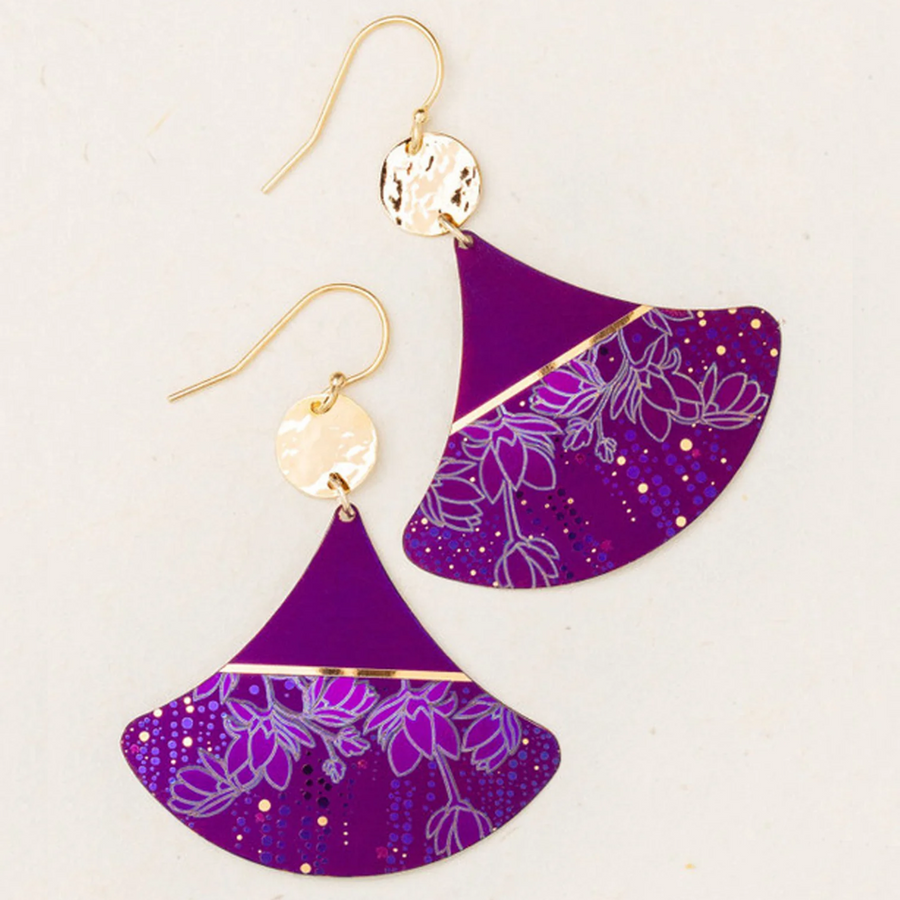 Holly Yashi Delia Earrings - Niobium and Gold Filled - Color Plum