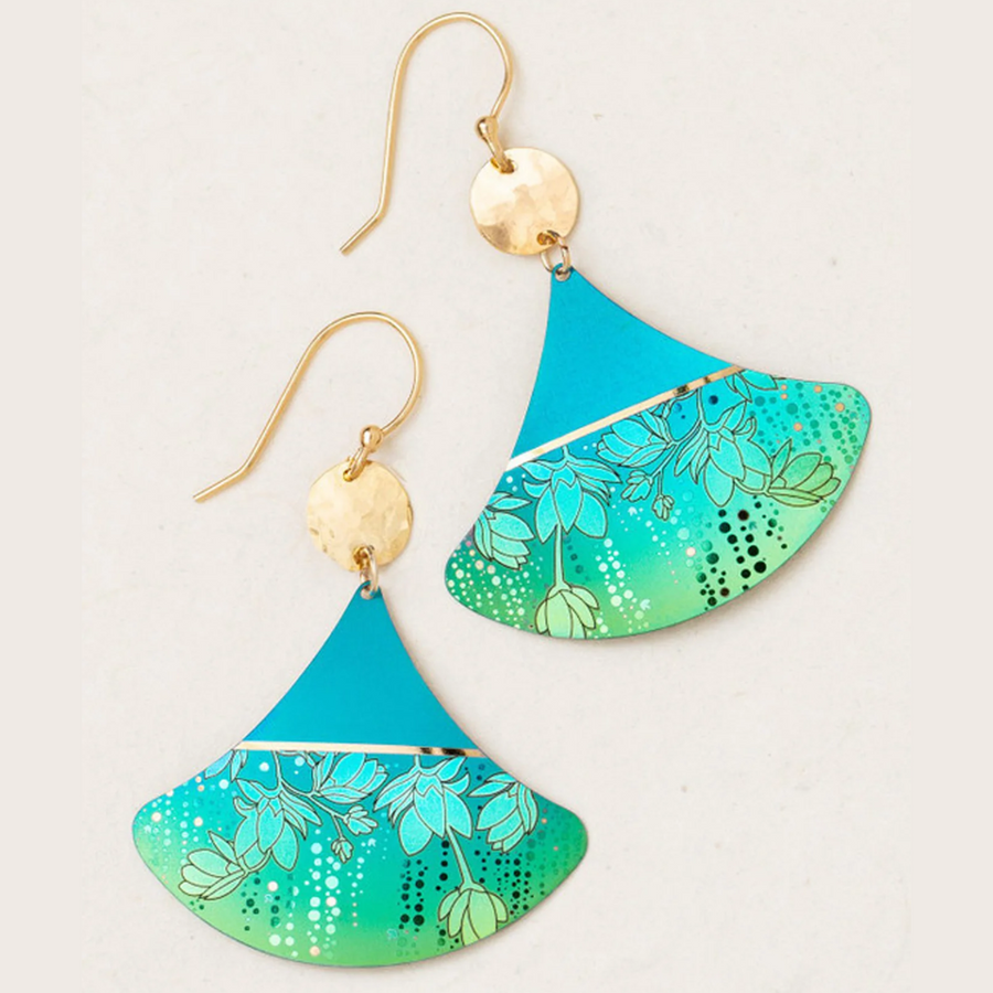 Holly Yashi Delia Earrings - Niobium and Gold Filled - Color Turquoise/Green