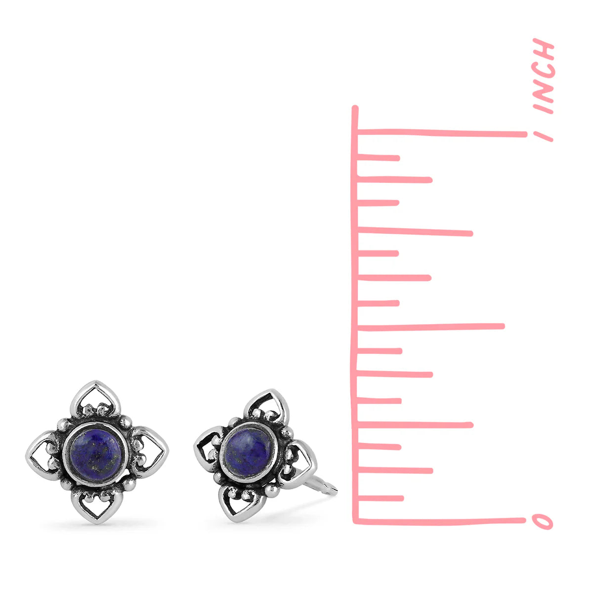 Boma Flower Stone Studs