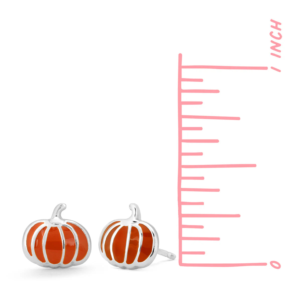 Boma Orange Pumpkin Studs