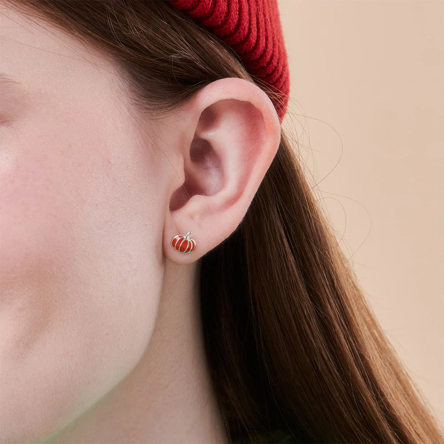 Boma Orange Pumpkin Studs