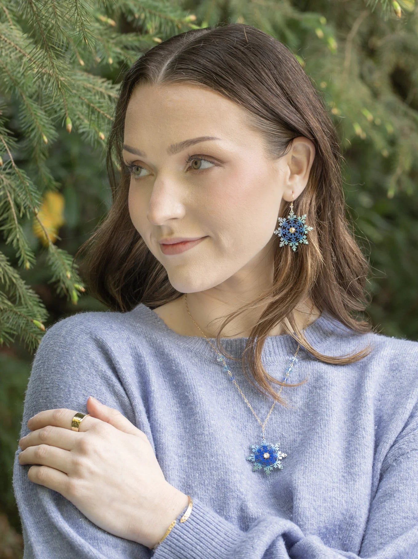 Holly Yashi Elsa Snowflake Earrings