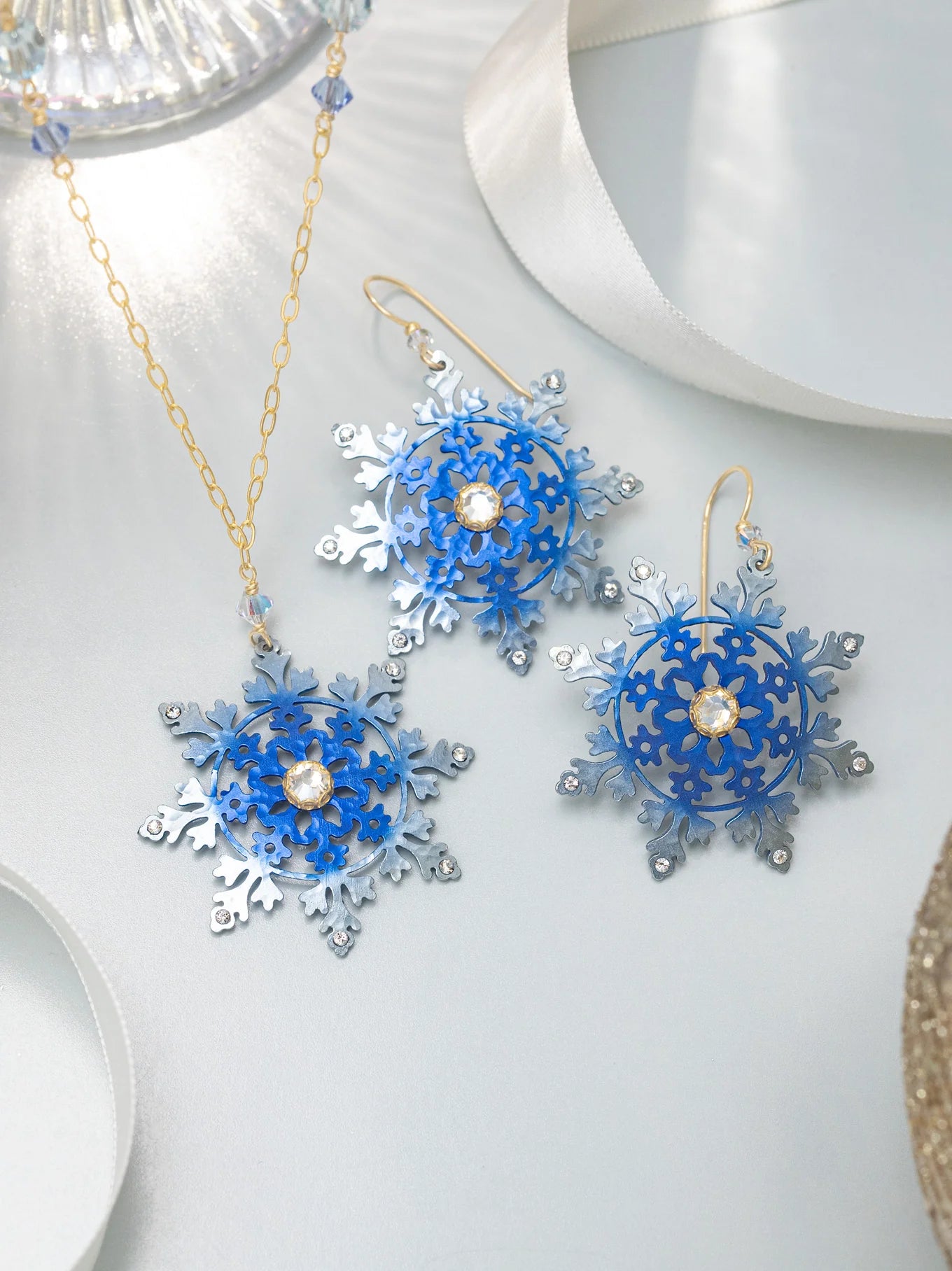 Holly Yashi Elsa Snowflake Earrings