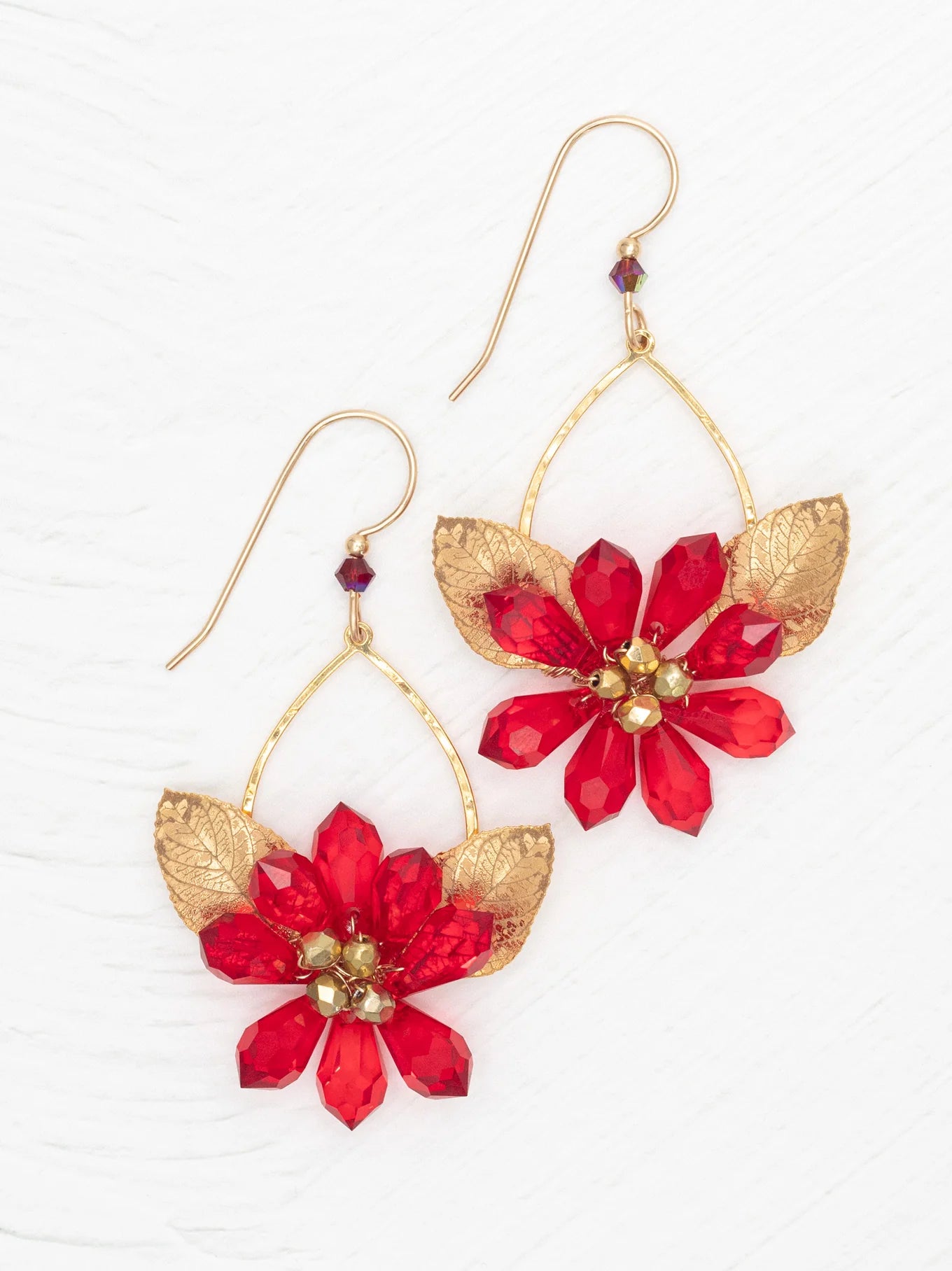 Holly Yashi Poinsettia Earrings
