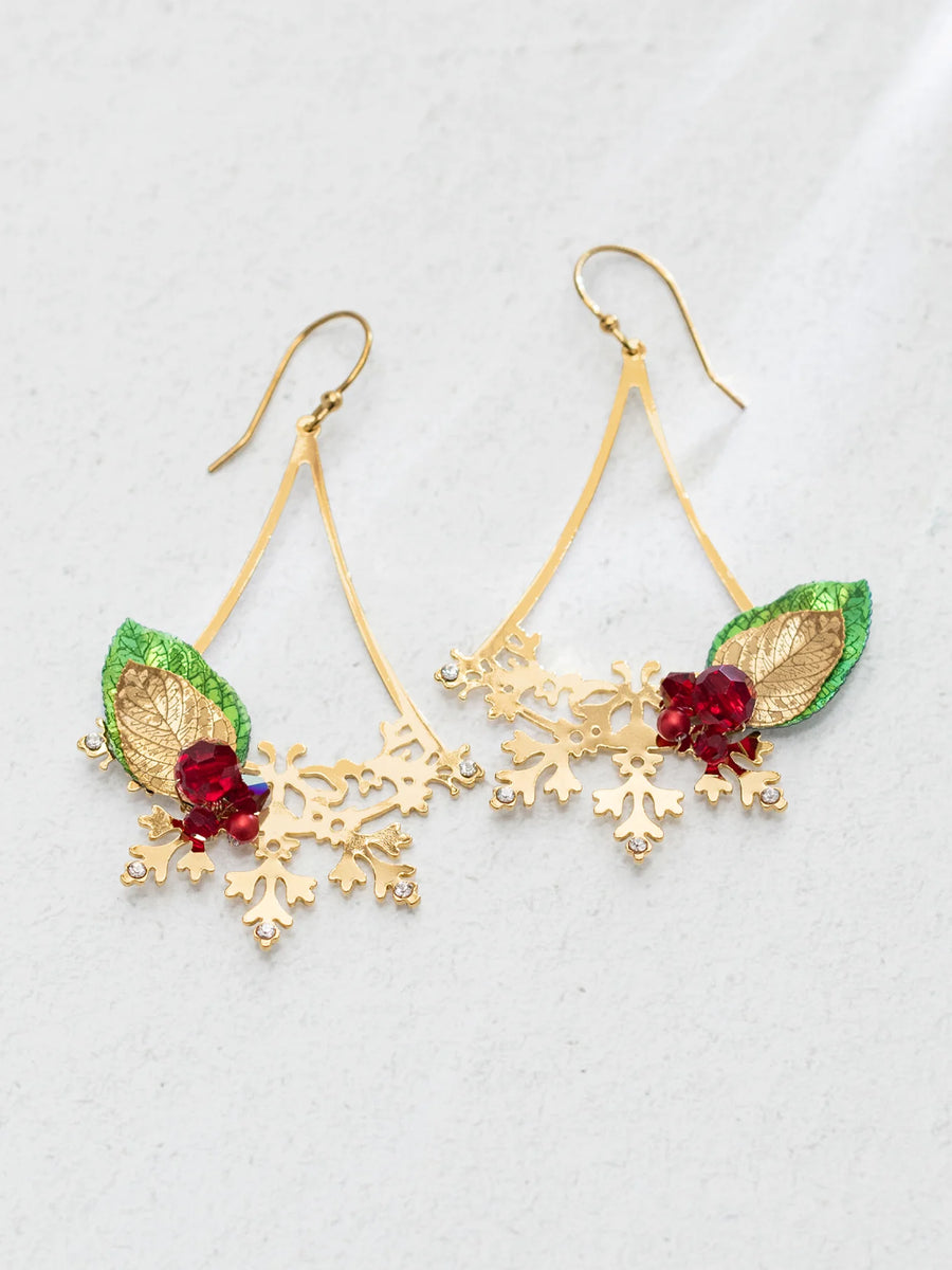 Holly Yashi Boughs Of Holly Earrings