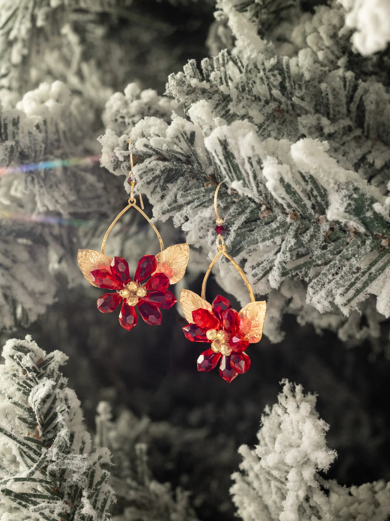Holly Yashi Poinsettia Earrings
