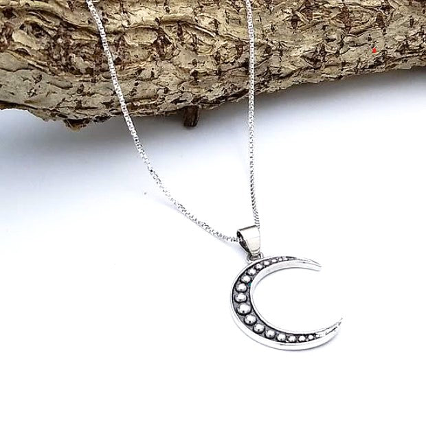 Sterling Silver Moon Pendant