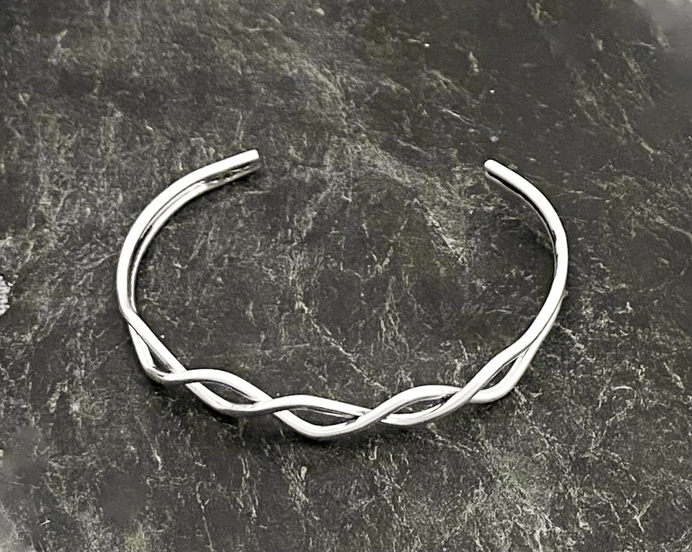 Light Sterling Silver Woven Cuff