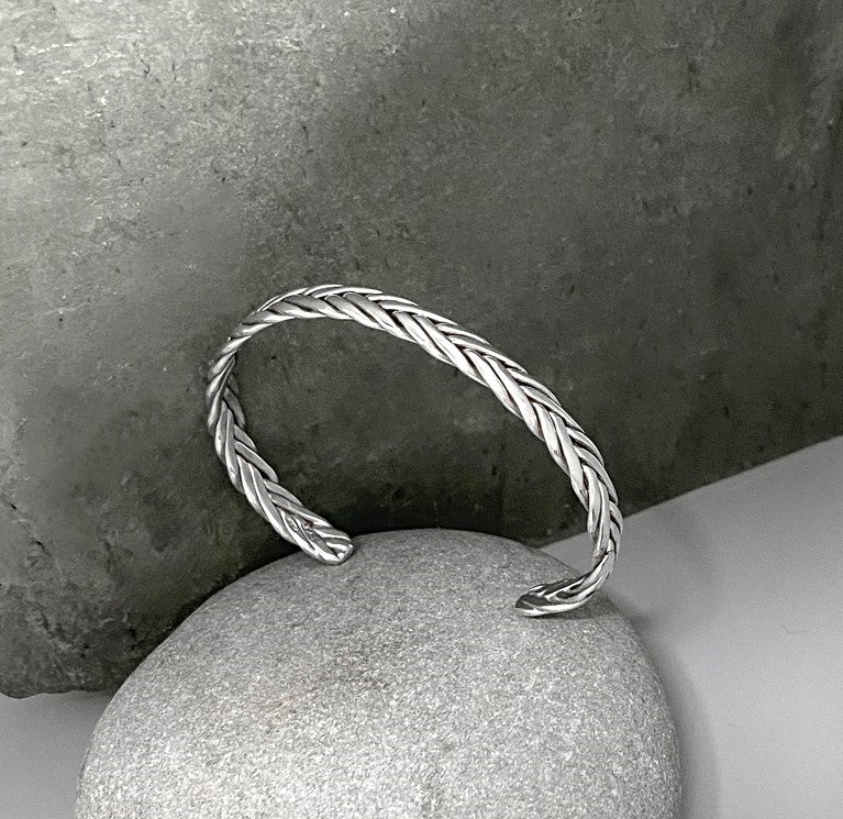 Handmade Sterling Silver Woven Bracelet