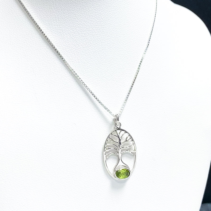 Sterling Silver and Gemstone Tree of Life Pendant