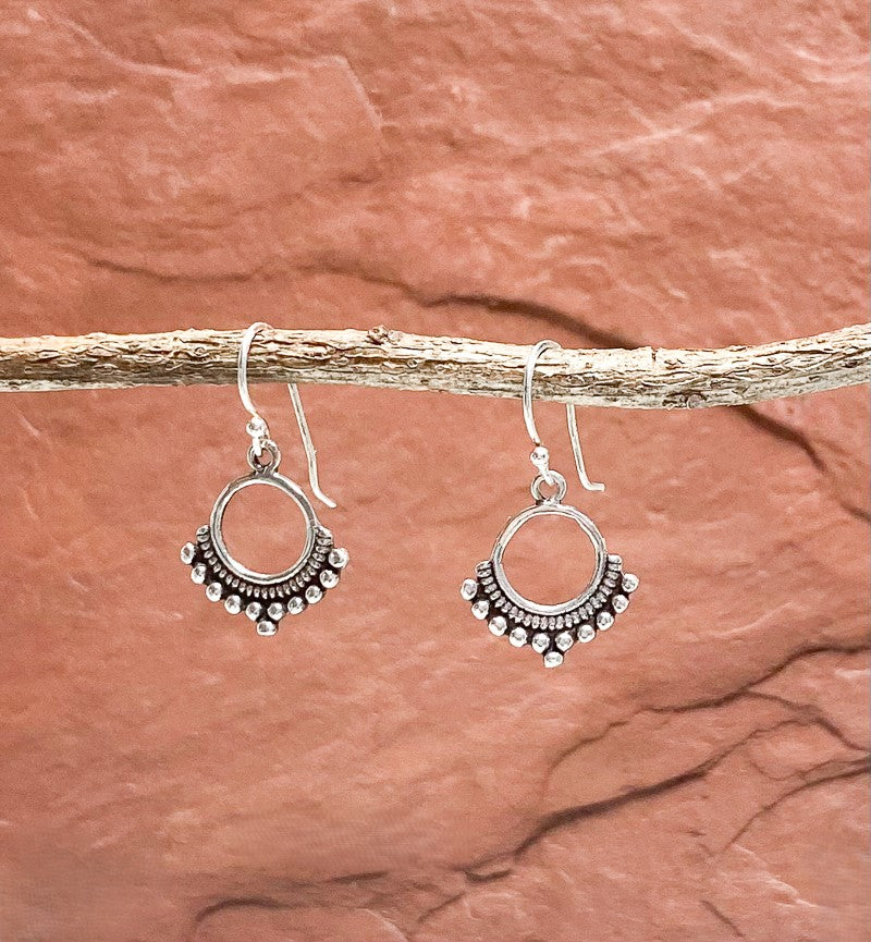 Small Sterling Silver  Bali Dangles