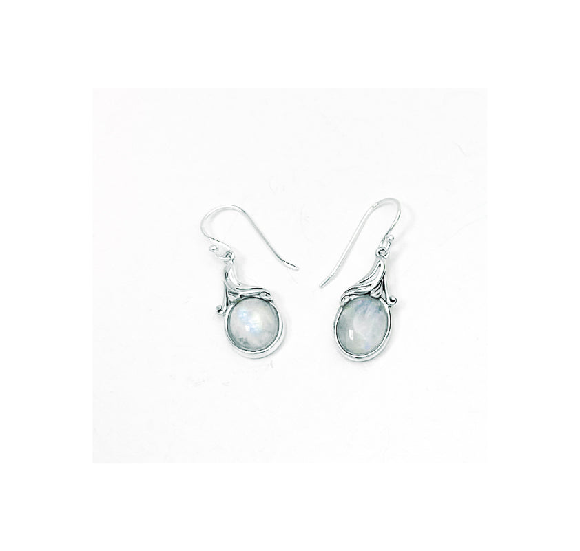 Moonstone Earrings In Sterling Silver