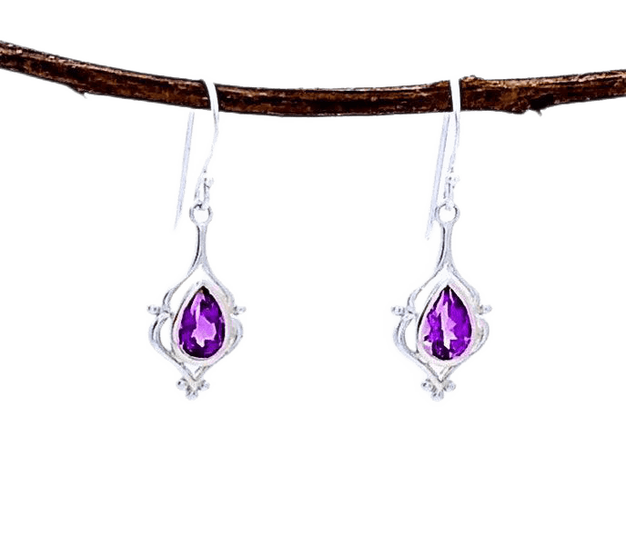 boma Sterling Silver Earring with Amethyst - Silver Parrot, Inc. 