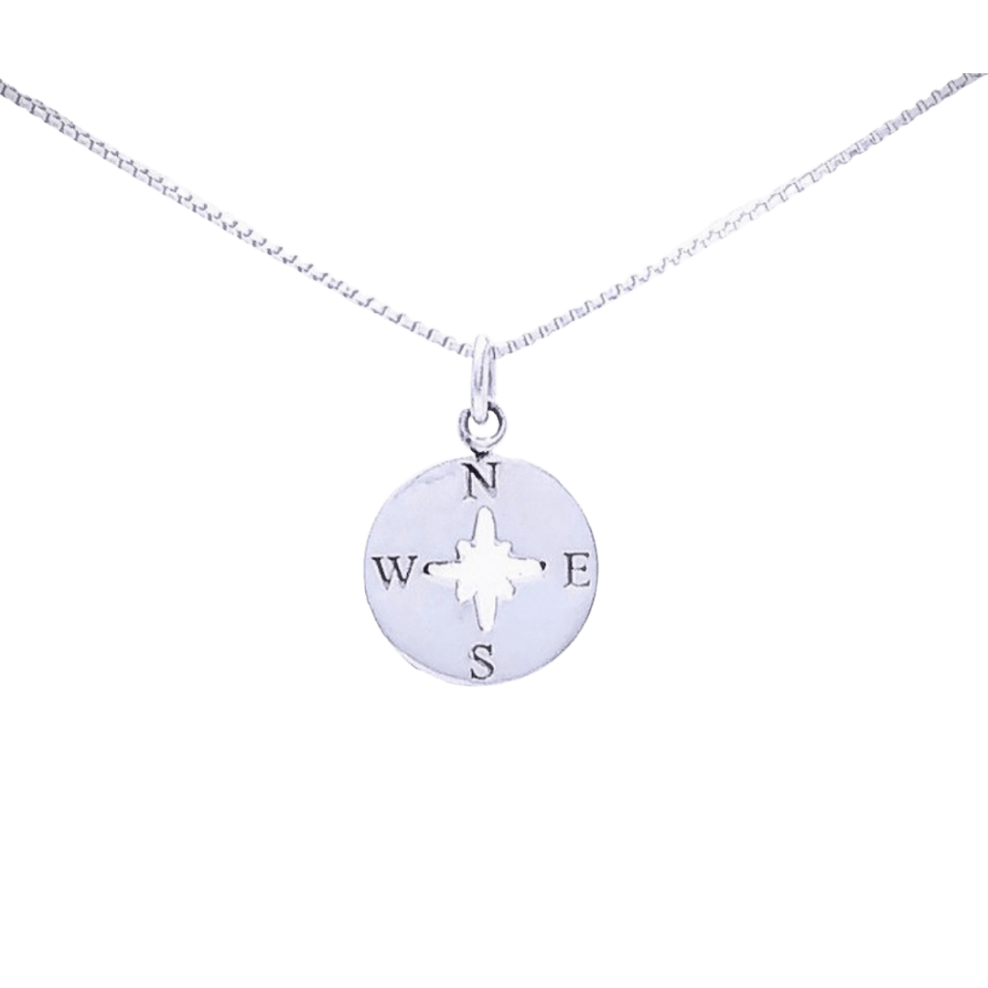 Small Sterling Compass Pendant - Silver Parrot, Inc. 