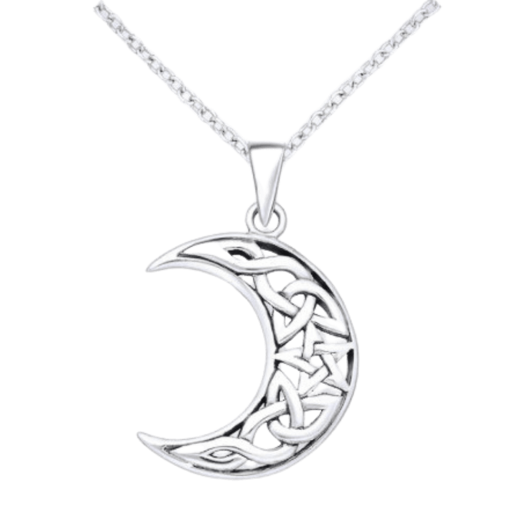 Celtic Moon Sterling Silver Pendant - Silver Parrot, Inc. 