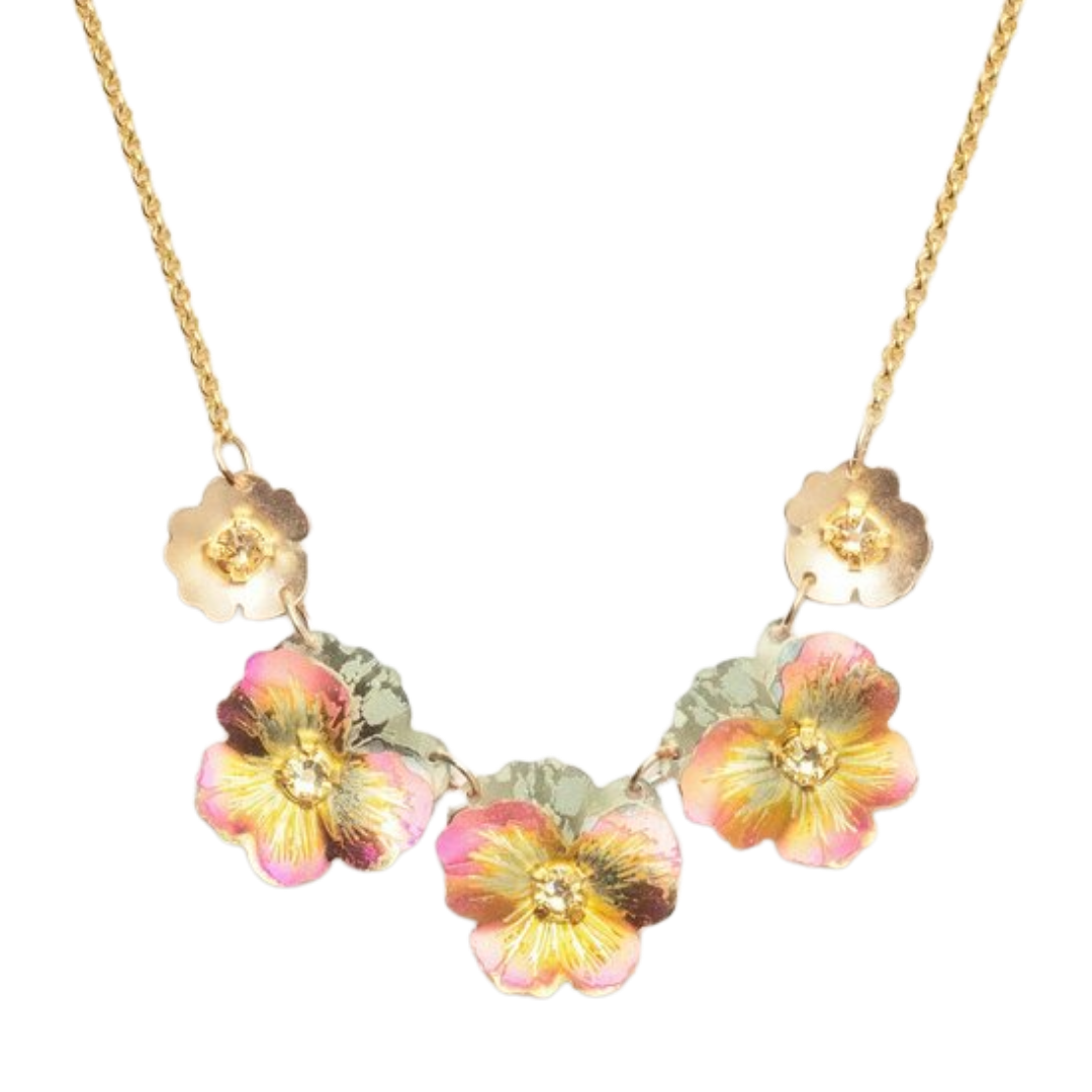 Holly Yashi Garden Pansy Classic Necklace