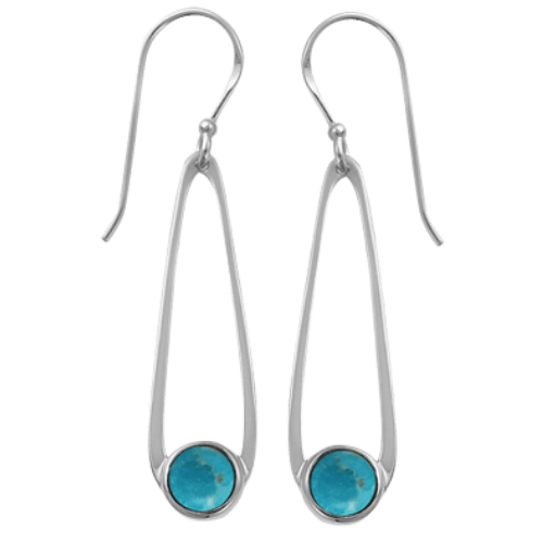 boma Teardrop Cutout Stone Earring - Silver Parrot, Inc. 