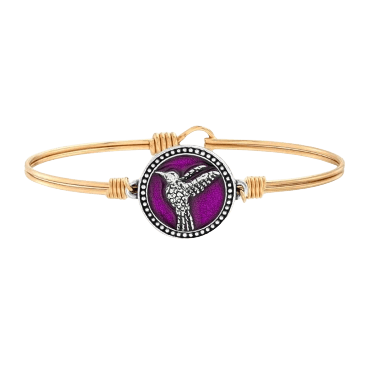 Luca + Danni Hummingbird Bangle (available in blue and purple) - Silver Parrot, Inc. 