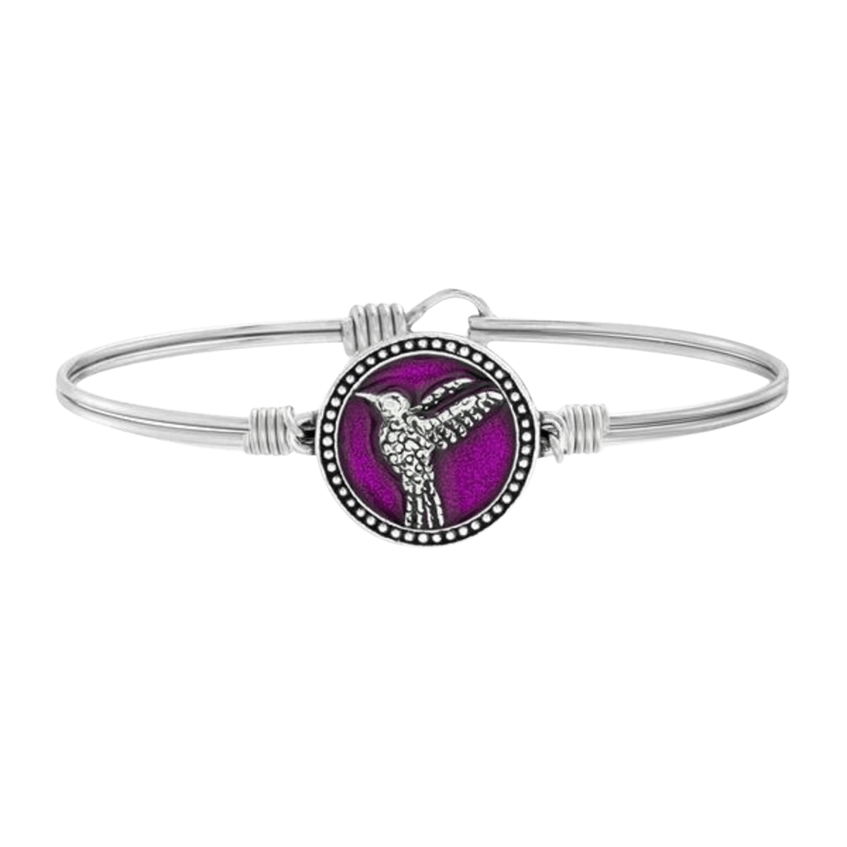 Luca + Danni Hummingbird Bangle (available in blue and purple) - Silver Parrot, Inc. 