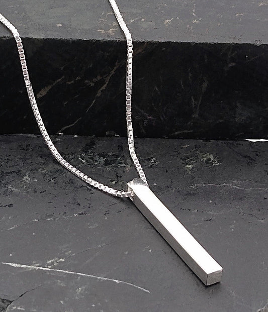 sterling silver bar necklace