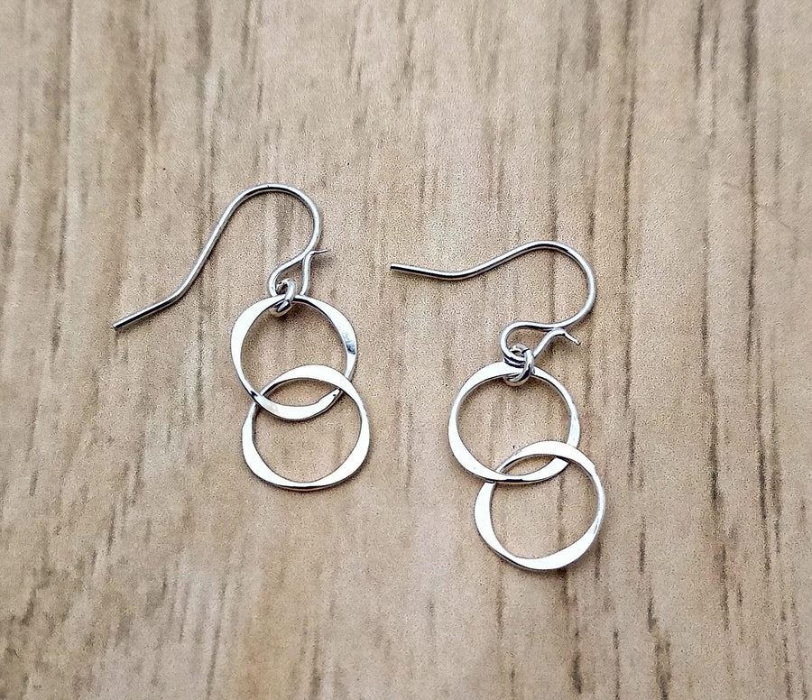 Sterling Silver Small 2 Circle Dangles - Silver Parrot, Inc. 