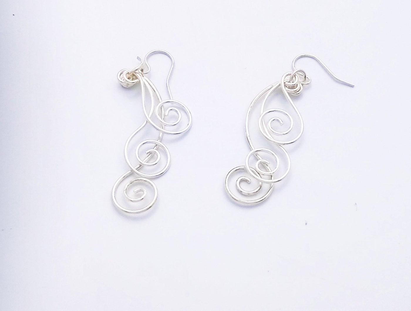 Sterling Silver 3 Wire Dangle Earrings - Silver Parrot, Inc. 