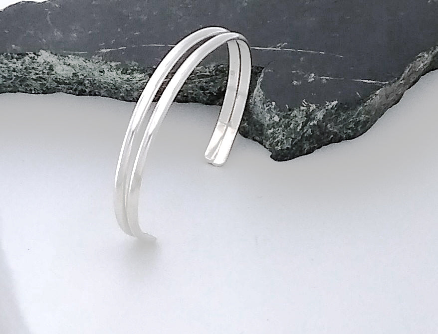 Sterling Silver Two Band Cuff - Silver Parrot, Inc. 