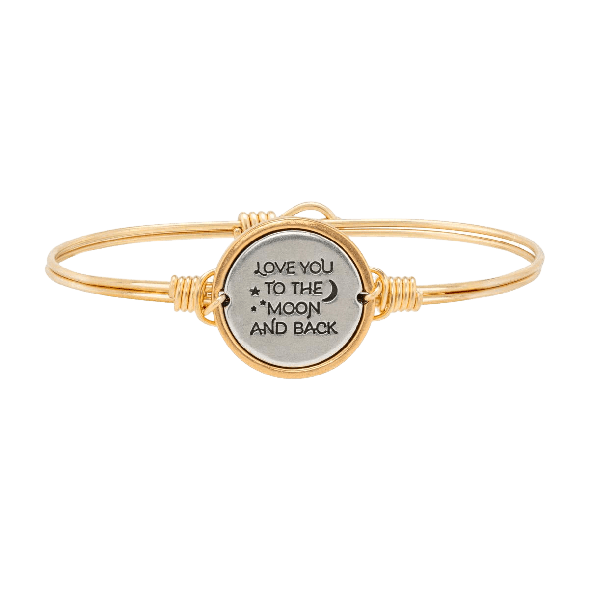 Luca + Danni I Love You to the Moon and Back Bangle - Silver Parrot, Inc. 