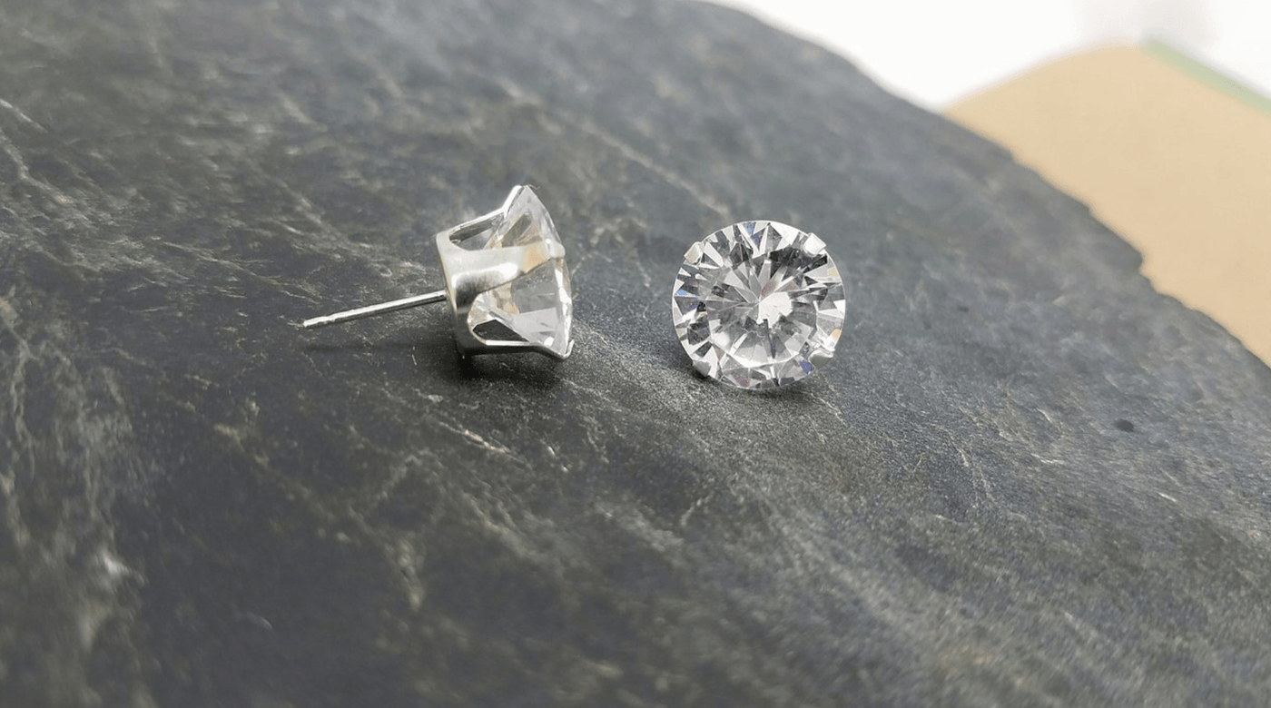 Sterling 12 mm CZ Stud - Silver Parrot, Inc. 