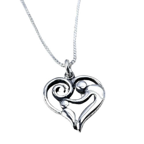 Mother and Child Pendant - Silver Parrot, Inc. 