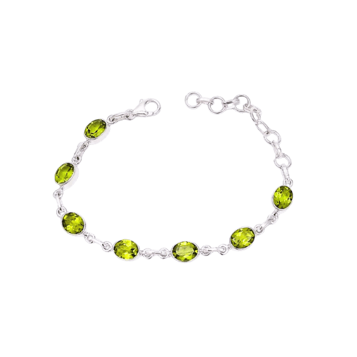 Sterling Silver And Peridot Bracelet - Silver Parrot, Inc. 