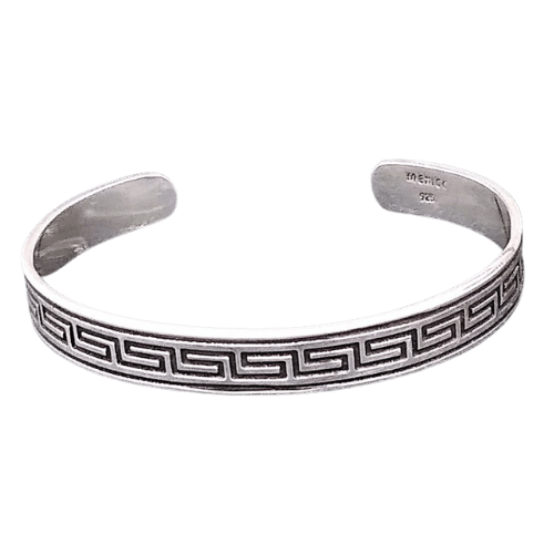 Sterling Silver Greek Key Bracelet - Silver Parrot, Inc. 
