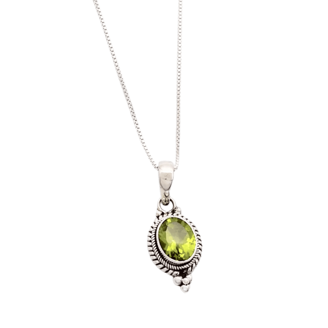 Classic Sterling Bali Pendant with Peridot or Amethyst - Silver Parrot, Inc. 