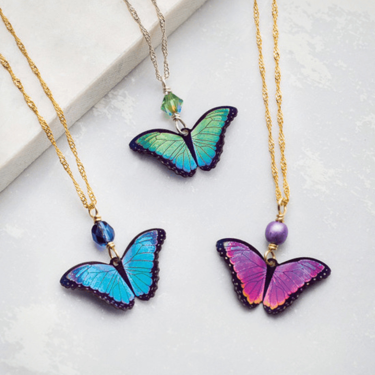 Holly Yashi Bella Butterfly Necklace - Silver Parrot, Inc. 