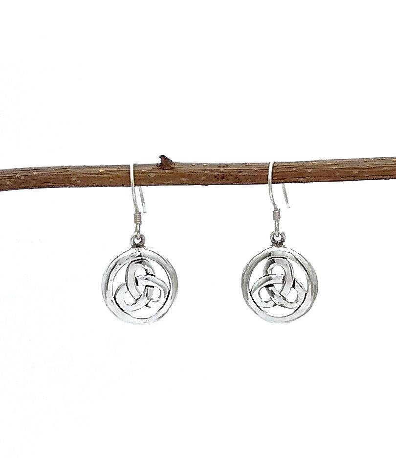 Celtic Knot Sterling Silver Round Earrings - Silver Parrot, Inc. 