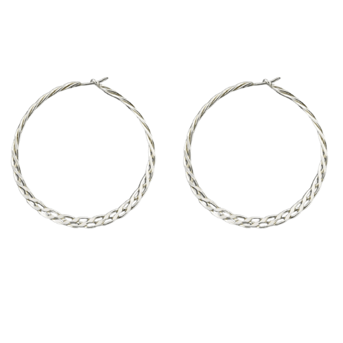 Mark Steel Sterling Silver Handmade Woven Hoops - Silver Parrot, Inc. 